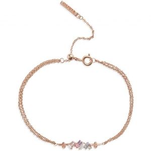 OLIVIA BURTON Rose Gold Bracelet with Multicolor Stones